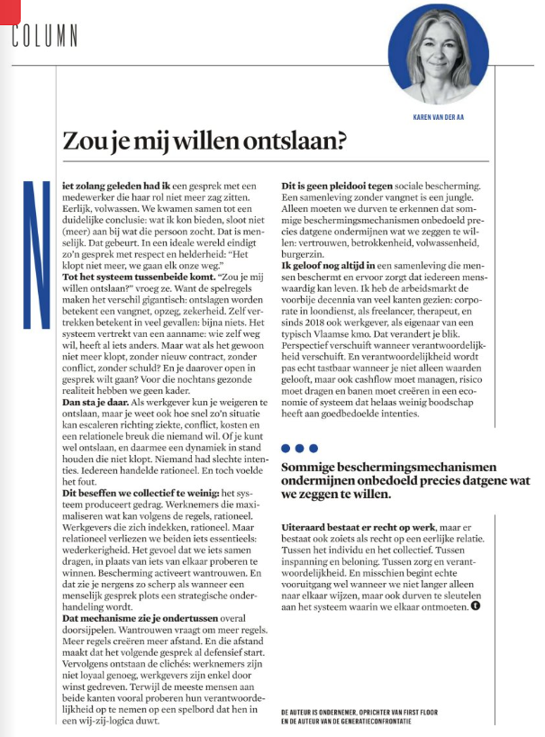 Trends — Zou je mij willen ontslaan?